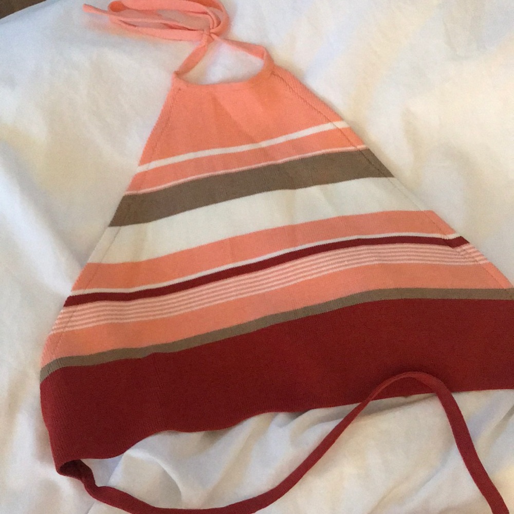 Striped halter top